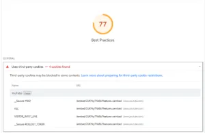 PageSpeed Insights YouTube Embed Issue